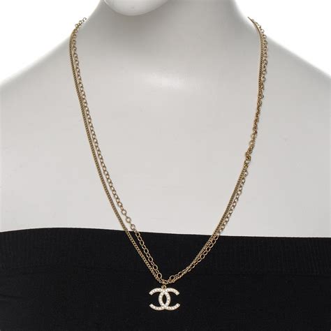 where can i buy copy of chanel cloth necklace|chanel double layer necklace.